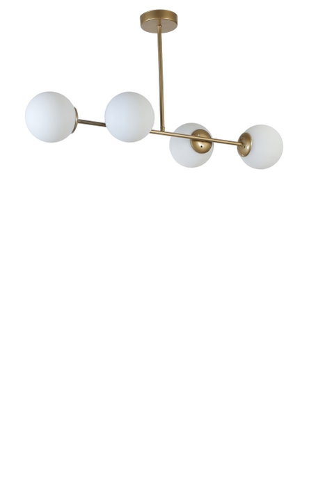 Opviq Lámpara de Araña Yeni Favori de 4 Luces en Dorado y Blanco Opviq Lámpara de Araña Yeni Favori de 4 Luces en Dorado y Blanco